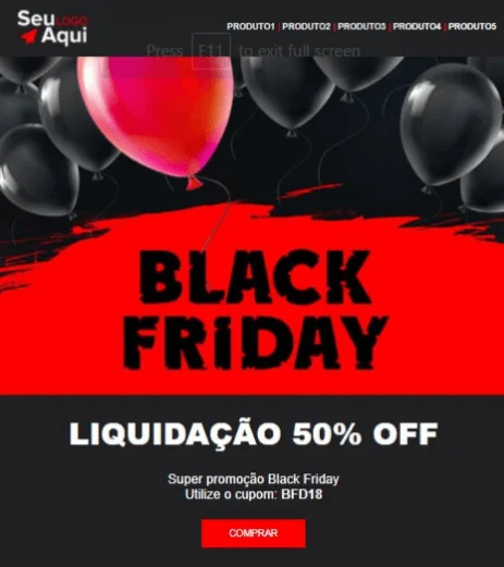Promoções e Liquidações de Black Friday