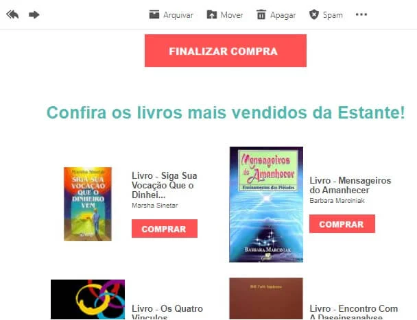 e-mail remarketing sendo aplicado