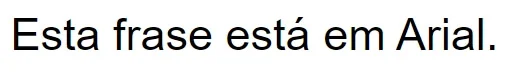 exemplo de Arial