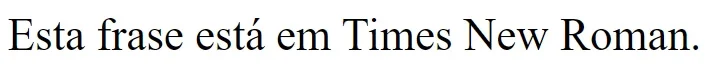 exemplo de times new roman