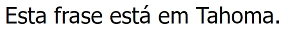 exemplo de tahoma