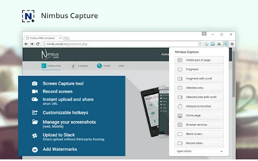 Print do Nimbus Capture.