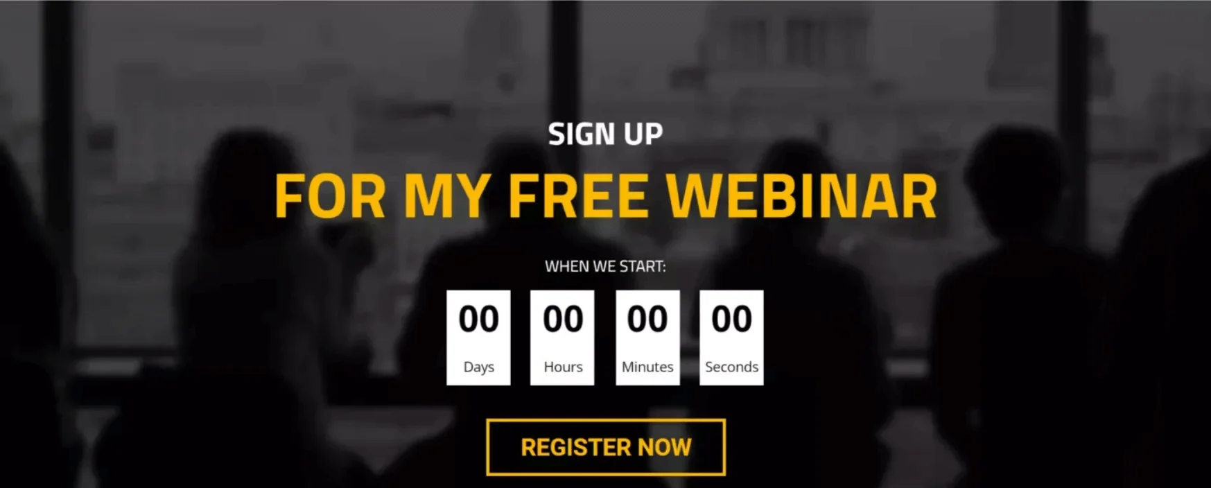 Exemplo de landing page para eventos.