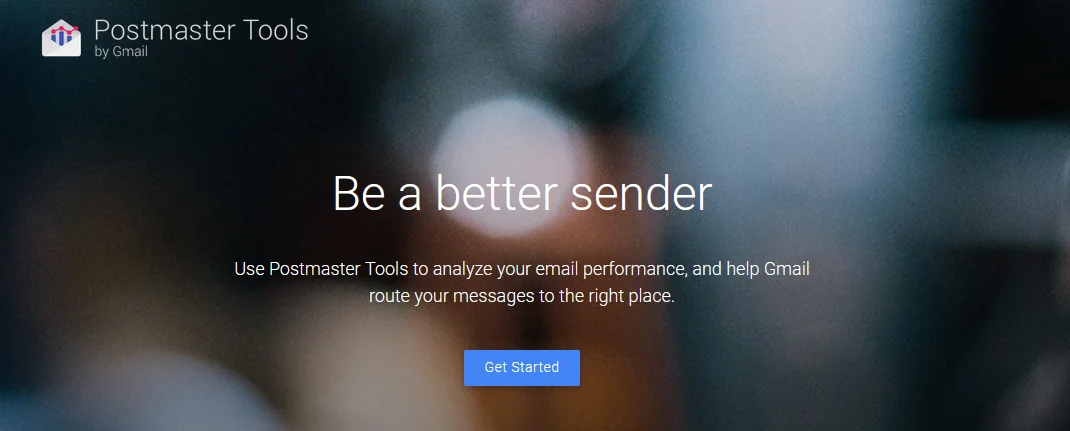 Screenshot do site Google Postmaster Tools