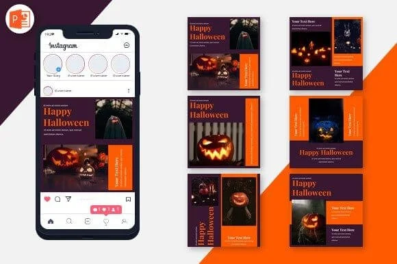 Um feed temático de Halloween