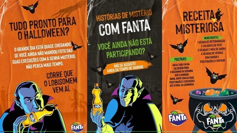 Cartazes de Halloween da Fanta