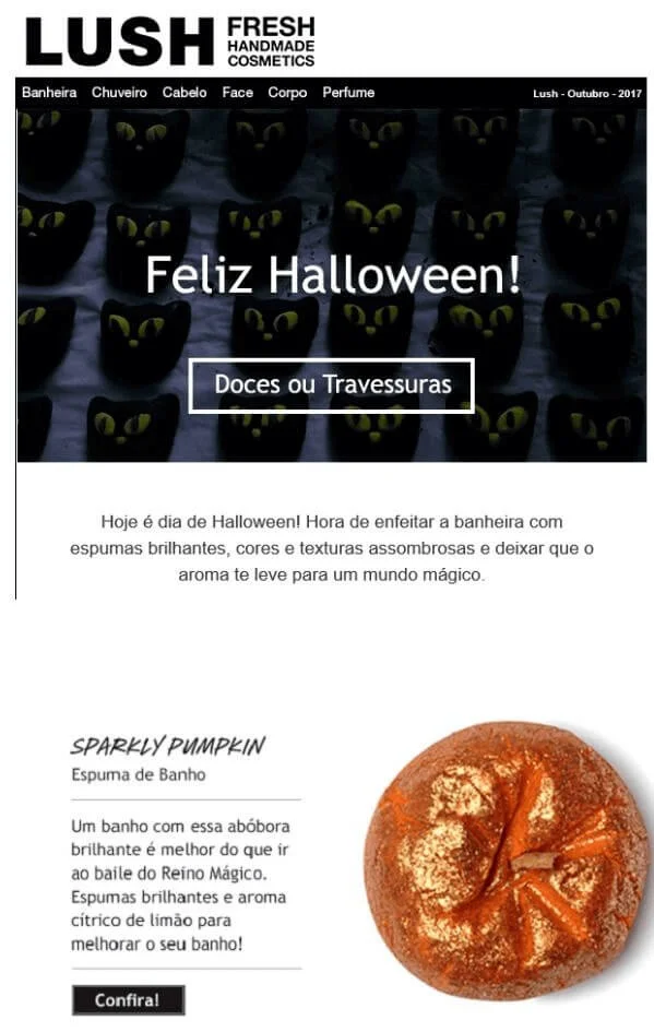 Print do e-mail marketing da Lush