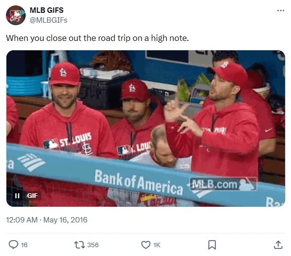Print de um tuíte da @MLBGIFs