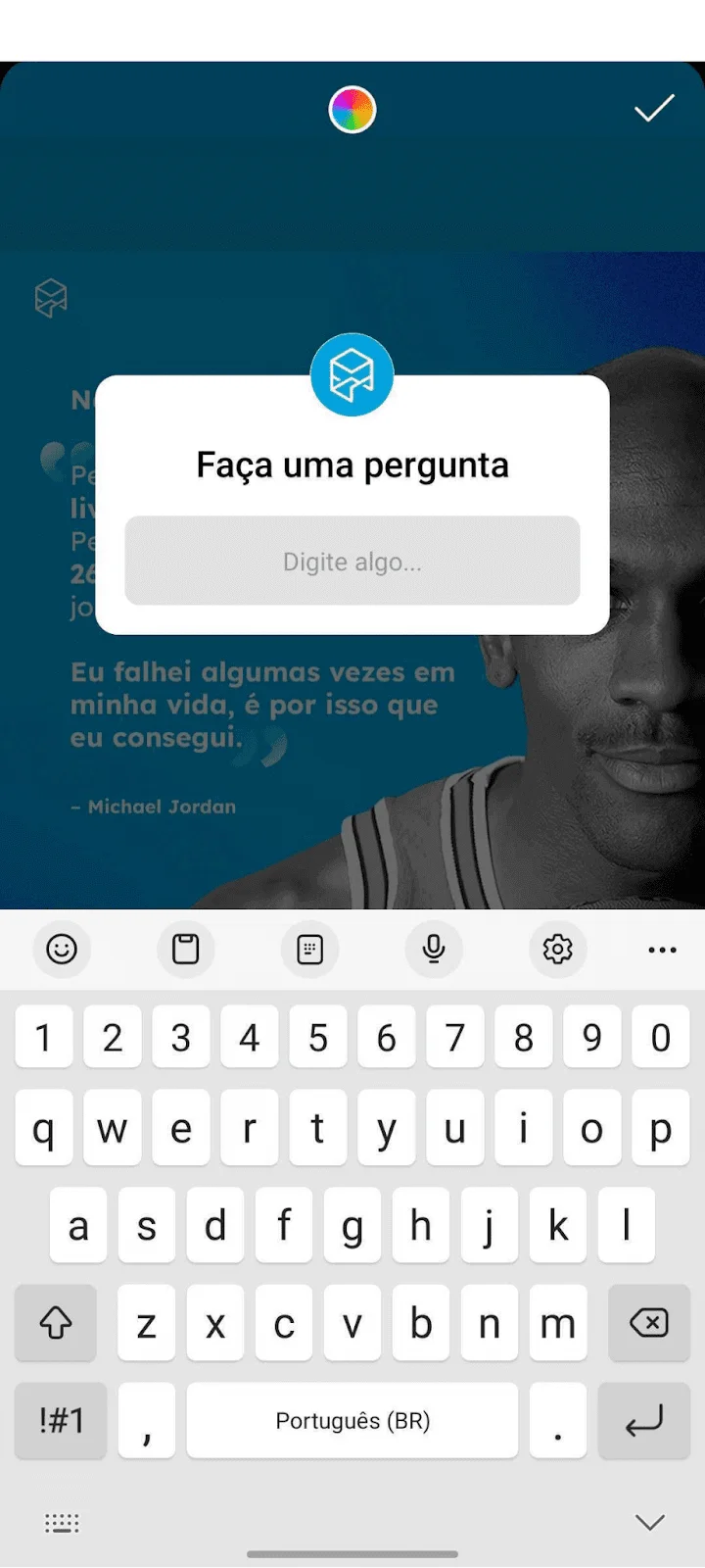 Print de caixa de perguntas no Instagram