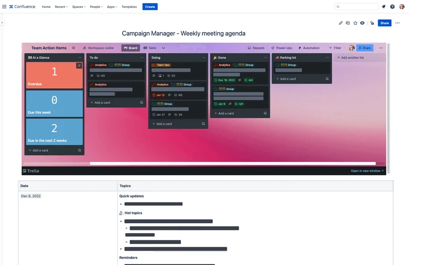 Tela do Trello.