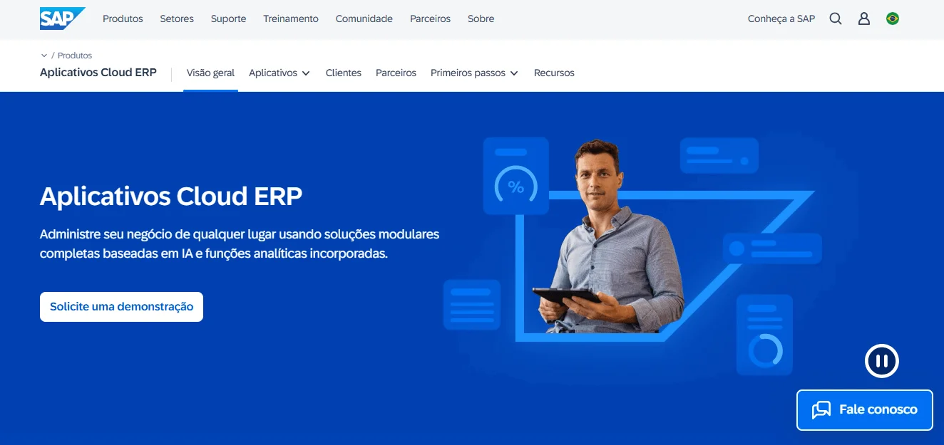 Tela inicial do SAP ERP