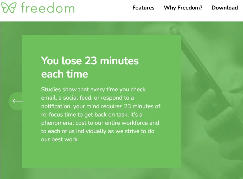 Screenshot do Freedom.to