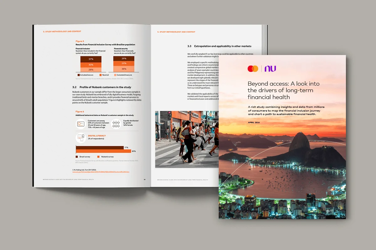 Screenshot do white paper: Beyond access: A look into the drivers of long-term financial health.