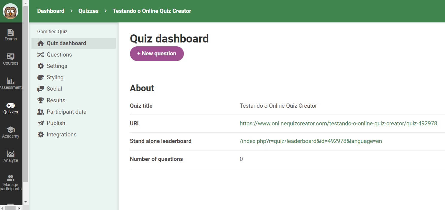 Quizzes - Crie seu quiz ou jogue quizzes online grátis