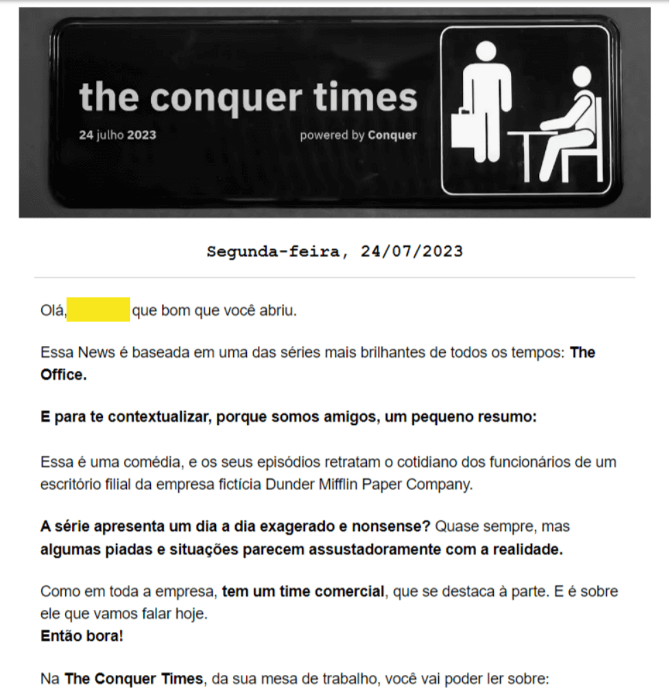 Newsletters “The Conquer Times”