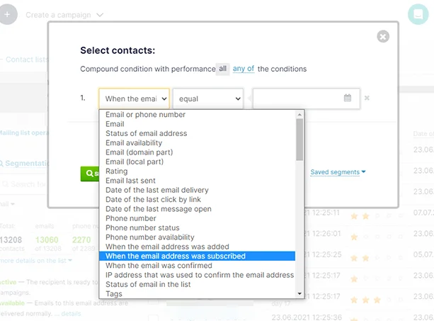 to segment your list