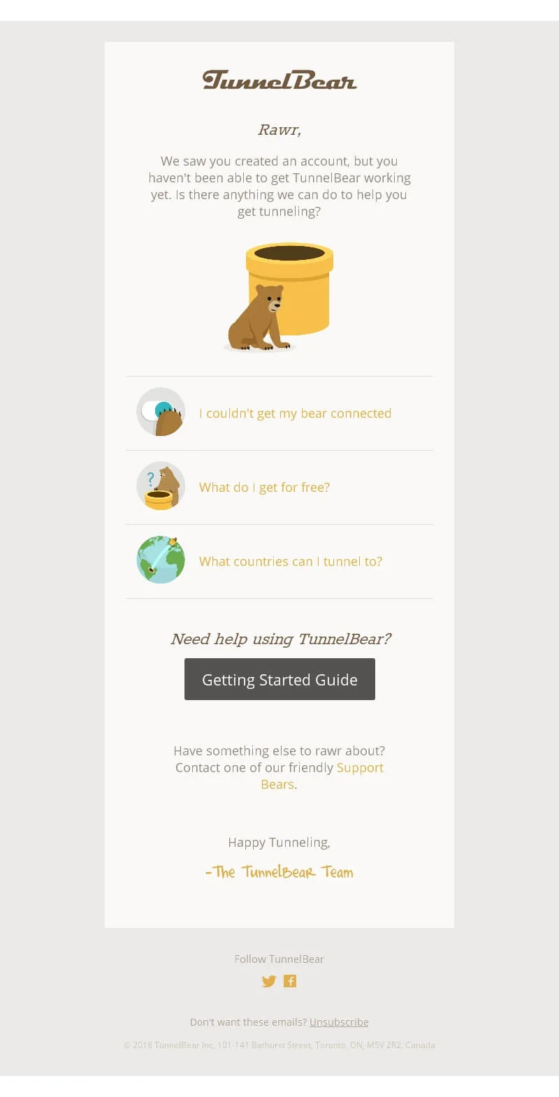 The TunnelBear VPN
