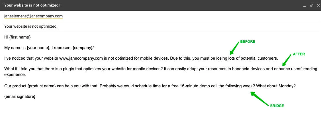 Cold Email Template BAB