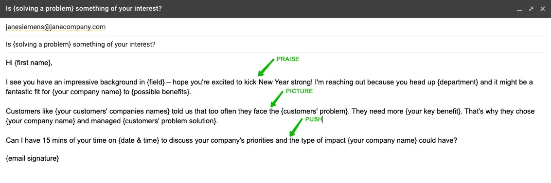 Cold Email Template PPP