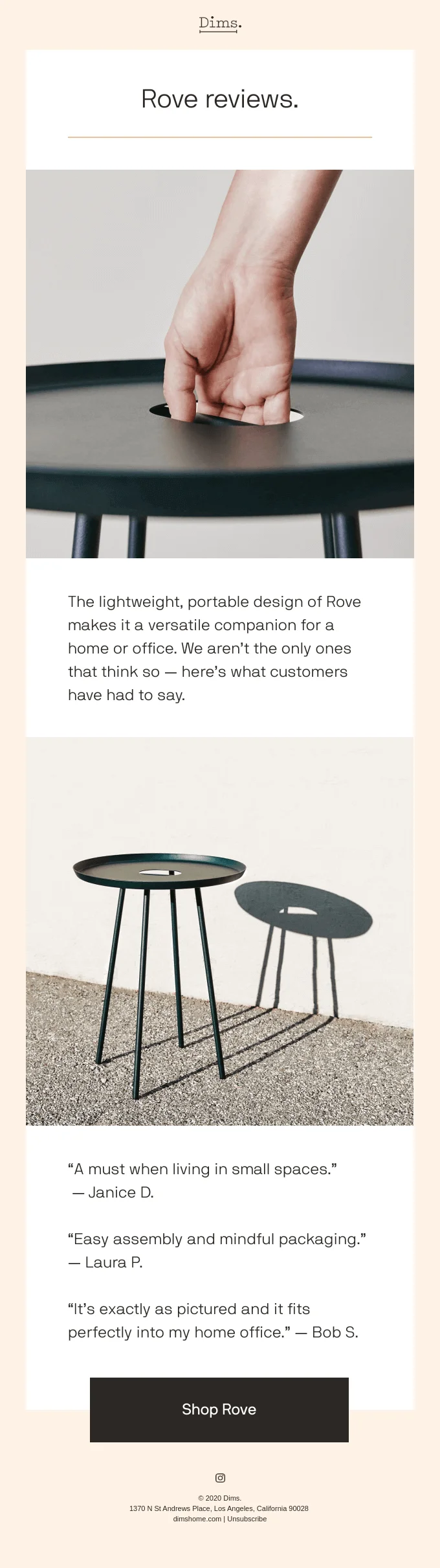 minimalist email template