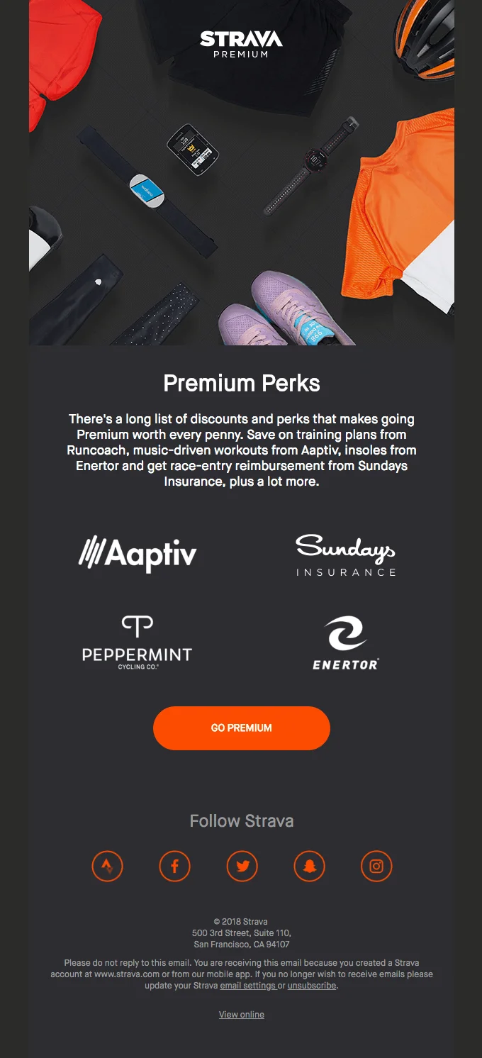 Strava Go Premium offer