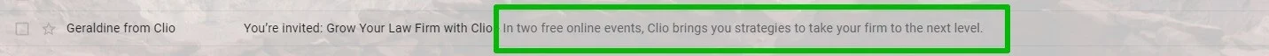 Preview text completes the subject line