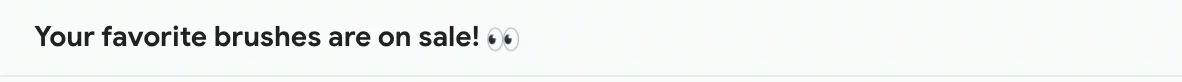 Subject line number one, which contains one emoji