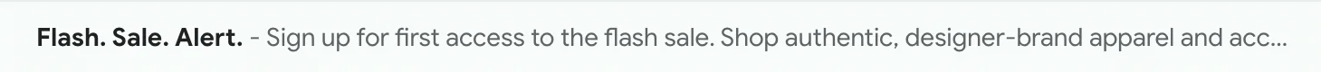 A subject line with just three punctuation marks