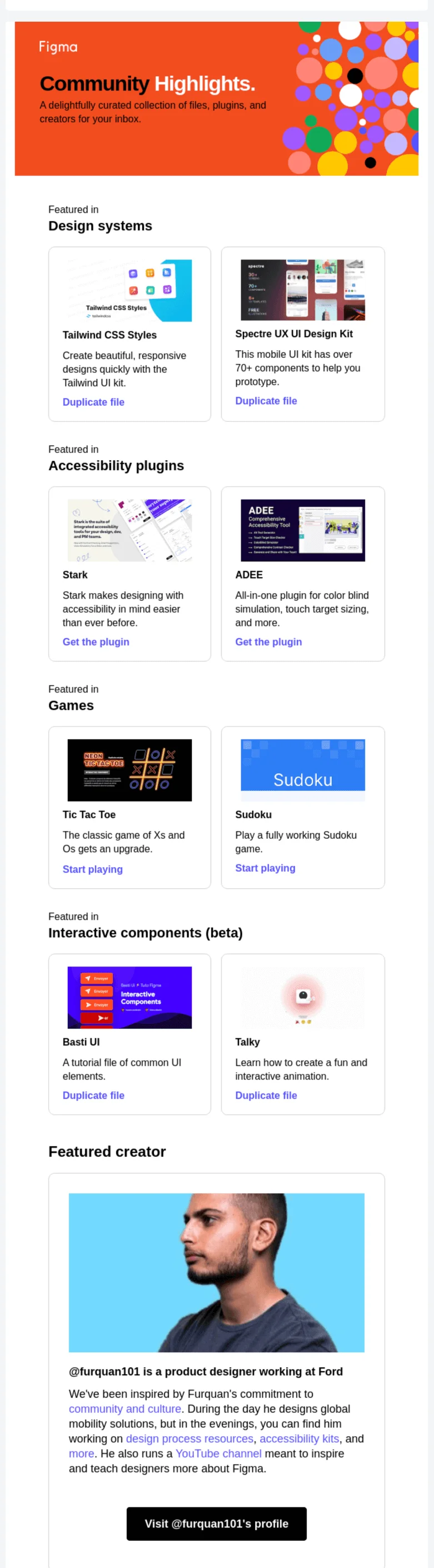 Newsletter from Figma