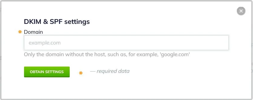 DKIM and SPF settings in Selzy