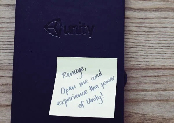 Unity's notebook with an augmented reality map