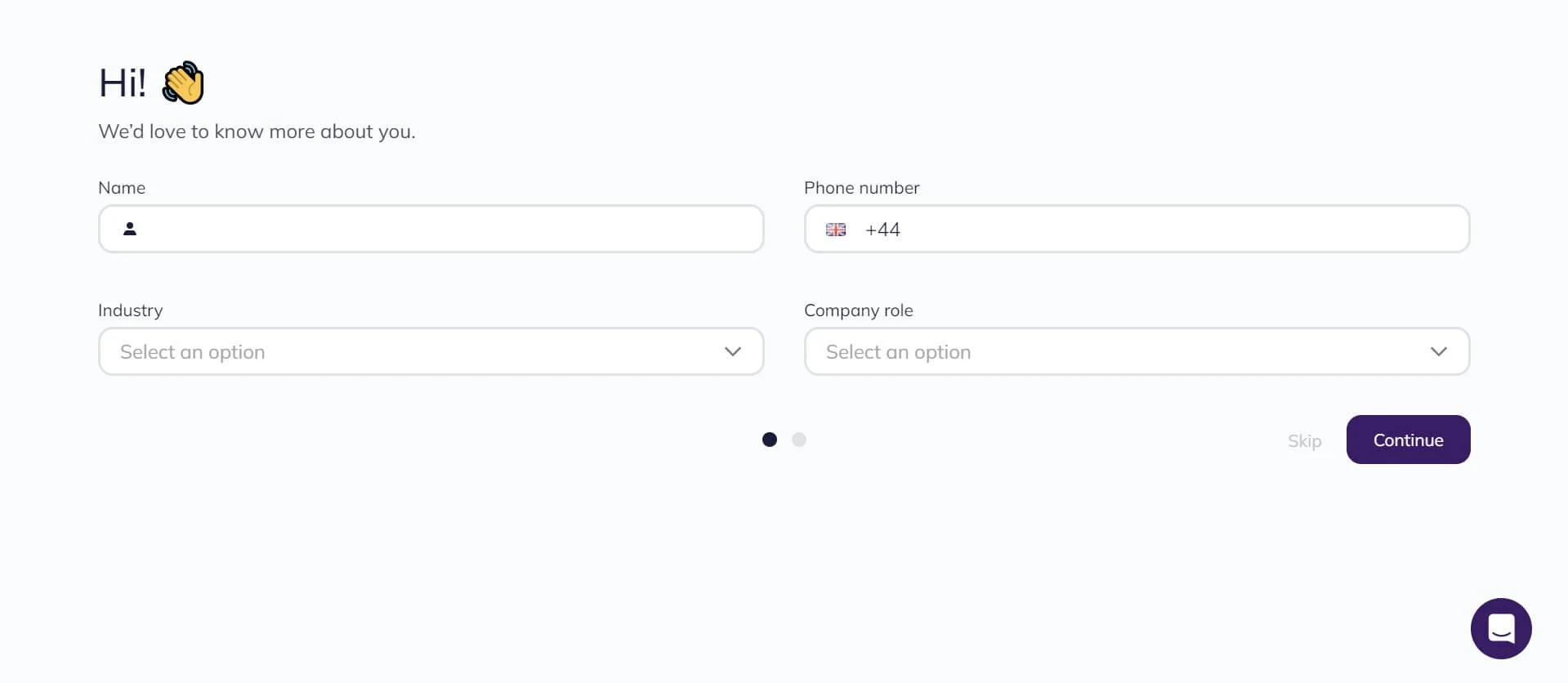 Selzy personal information page