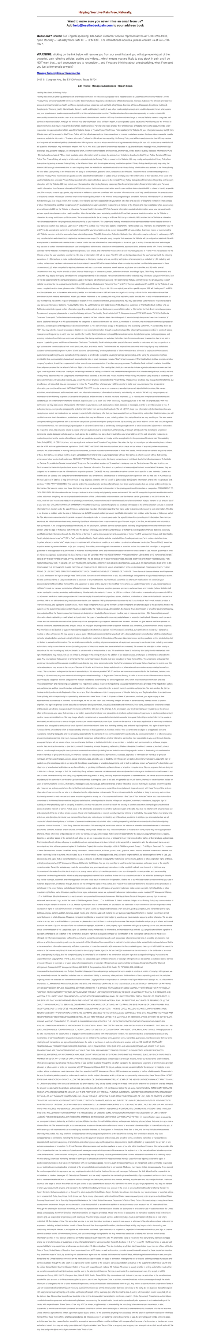 A long email example