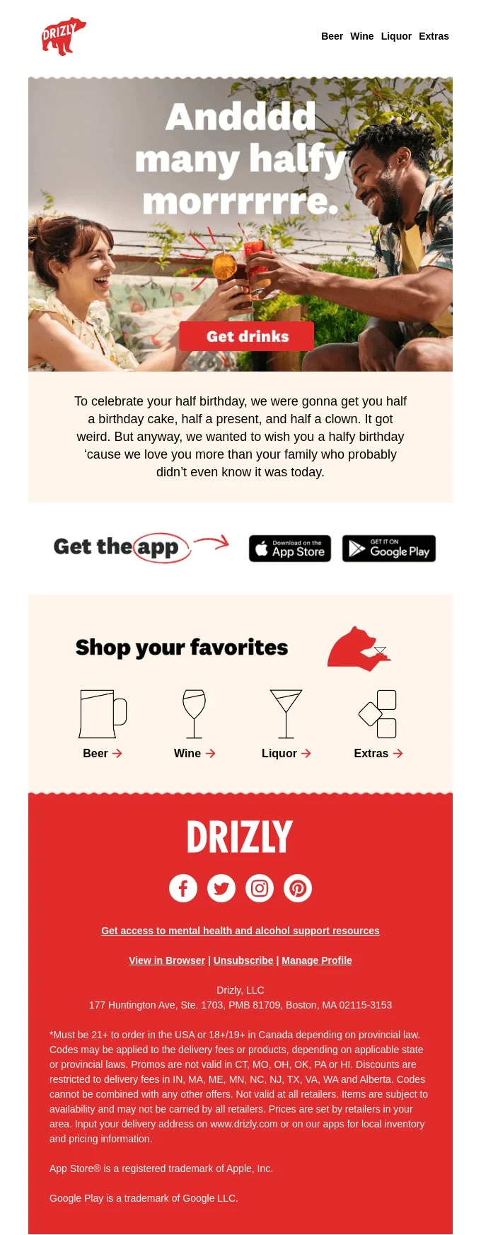 Funny email example