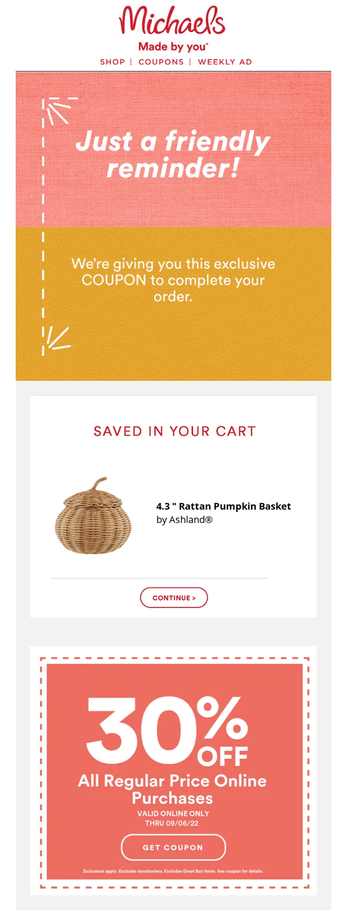 Email subject line with an action-oriented verb example