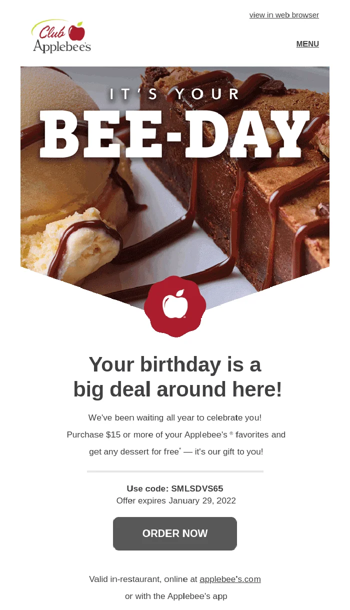 Personalized email example