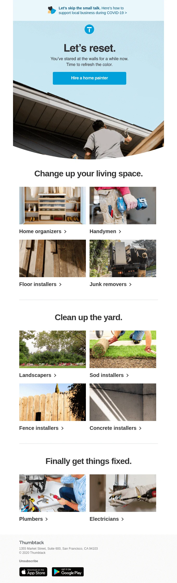Household services email