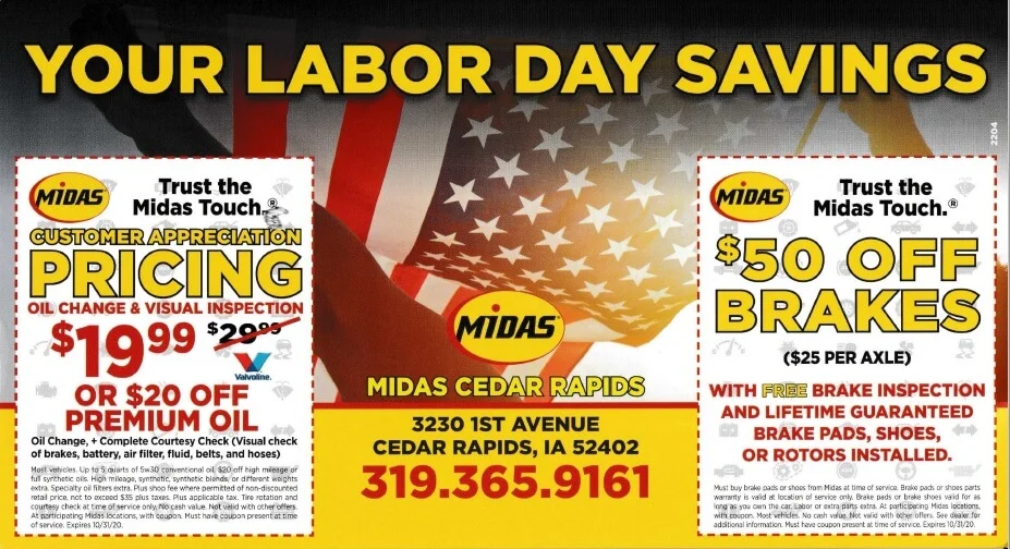 A promotional postcard from a car dealership