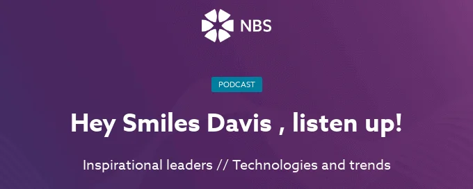NBS addresses their podcast newsletter subscribers by name. The welcome message is prominently featured at the top of the email.