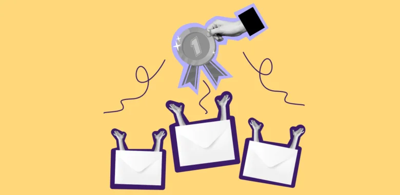 Top 23 emails of 2023 article cover: The best email examples in design, copy, and more