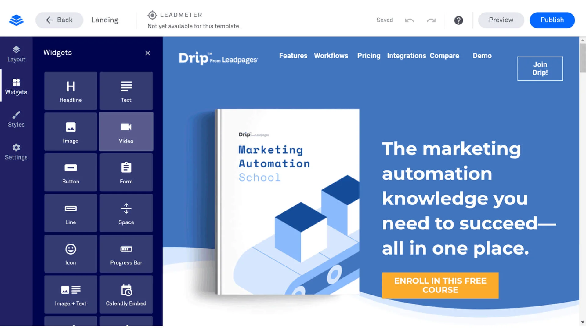 Leadpages template manager