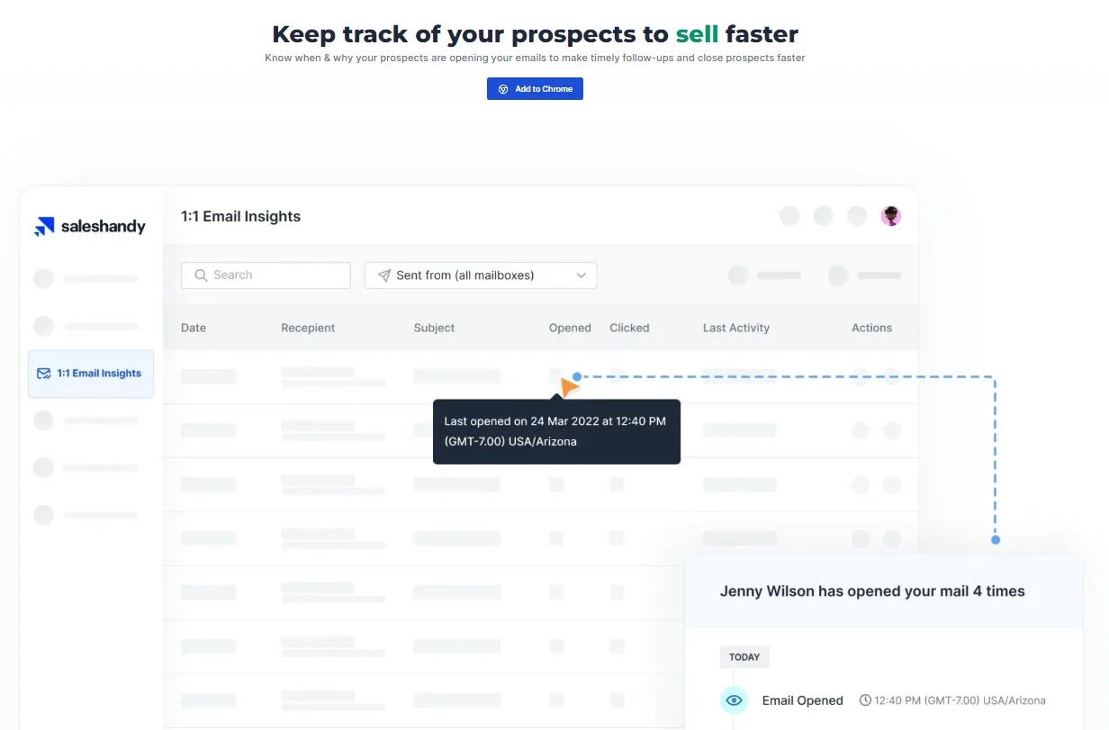 SalesHandy improves email marketing with insights that are aimed at increasing sales