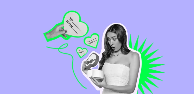 Cover for the quiz: answer questions about your relationship with your audience and get a V-Day card