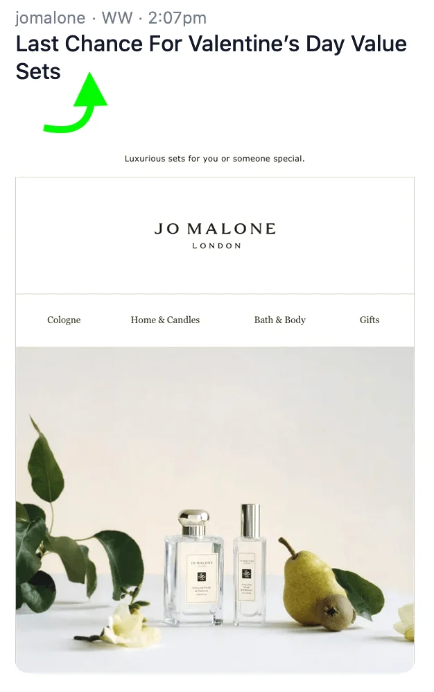 An email that creates a sense of urgency.