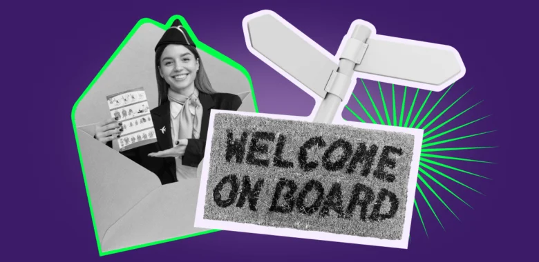 Article cover for the guide on making an effective onboarding email with tips and examples