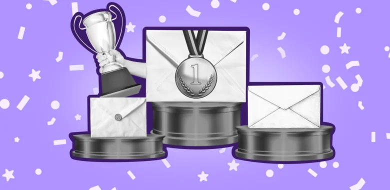 Top 26 emails for 2026 article cover: The best email examples in design, copy, and more