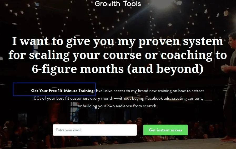 A small part of an online course as a lead magnet by Growth Tools