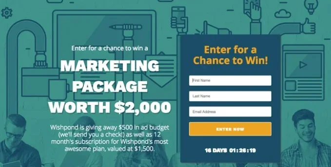A giveaway example with clearly indicated value