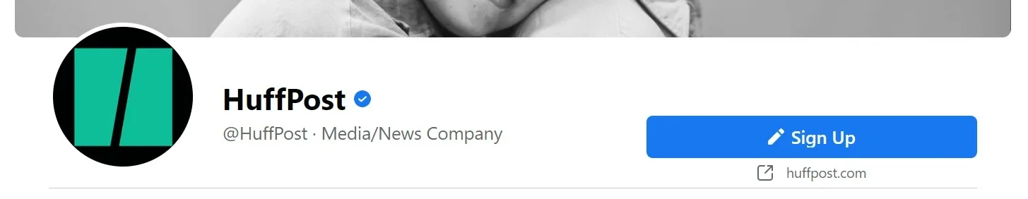 HuffPost Facebook sign-up button