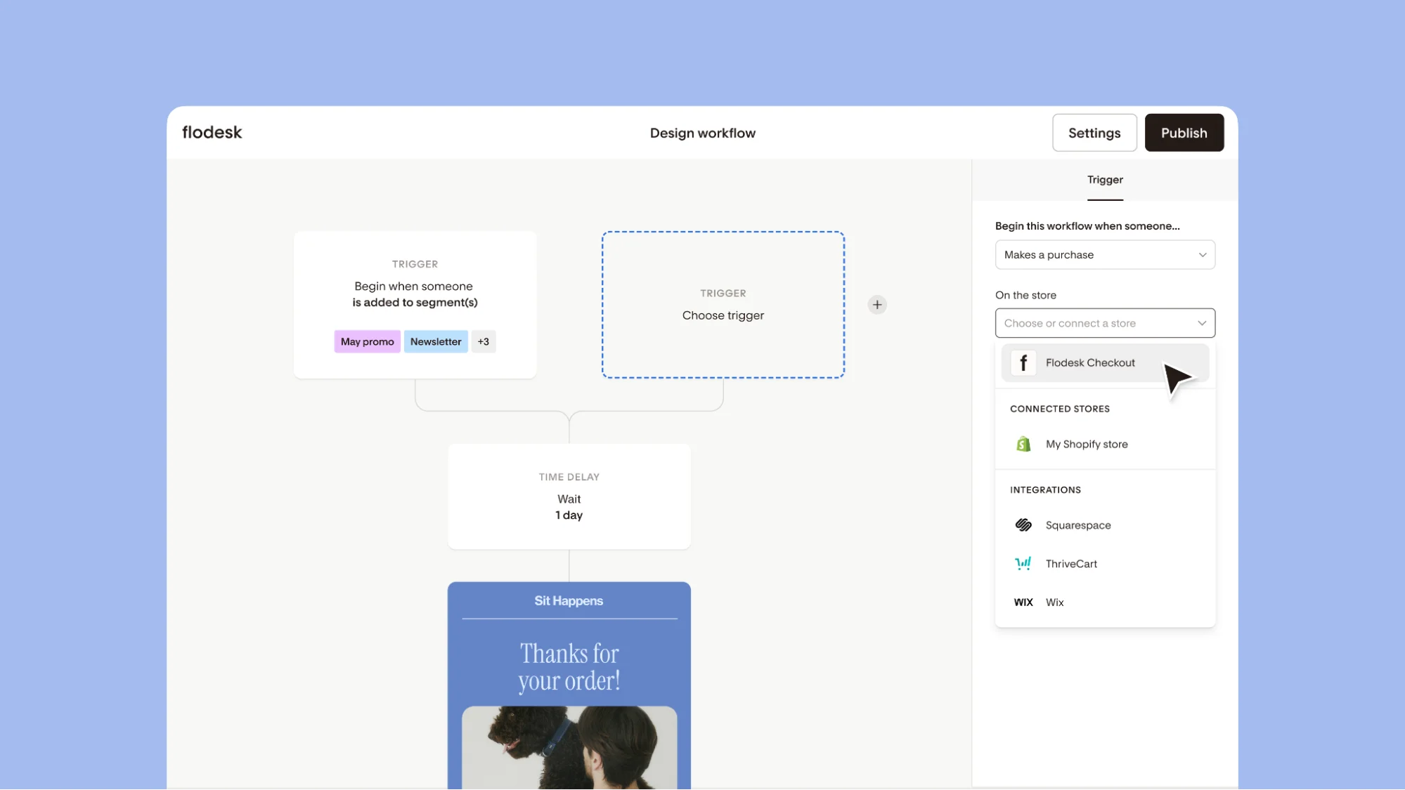 Flodesk design workflow